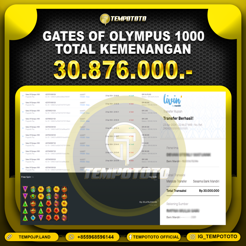 BUKTI JACKPOT TEMPOTOTO SLOT