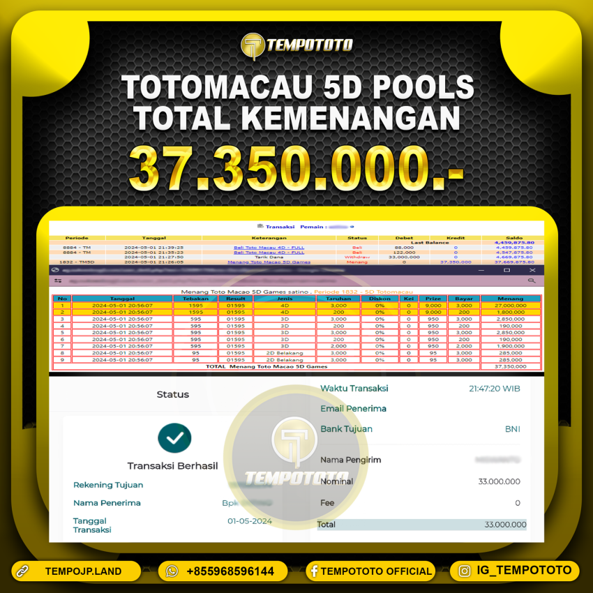 BUKTI JP TEMPOTOTO TOGEL