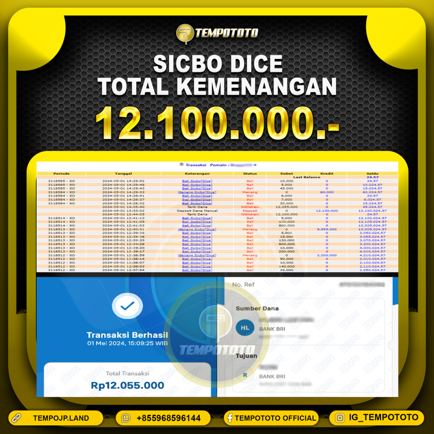 BUKTI JACKPOT TEMPOTOTO CASINO