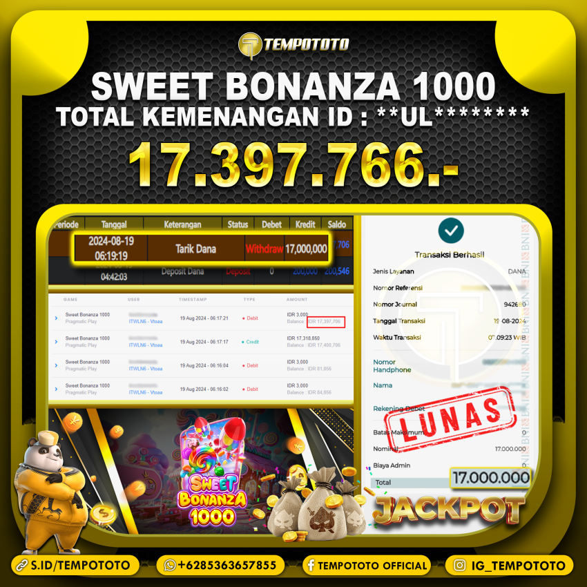 BUKTI JACKPOT TEMPOTOTO SLOT