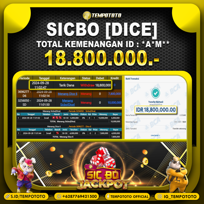 BUKTI JACKPOT TEMPOTOTO CASINO