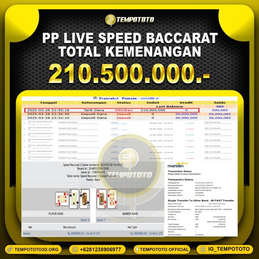 BUKTI JP LIVE CASINO TEMPOTOTO