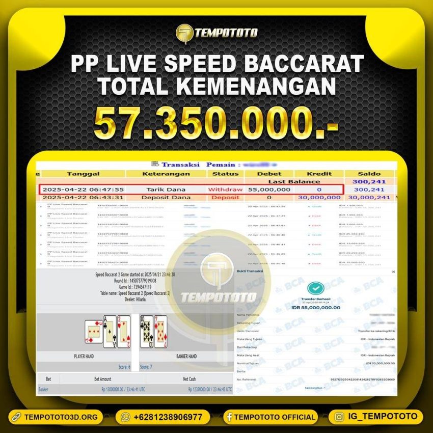 BUKTI JP LIVE CASINO TEMPOTOTO