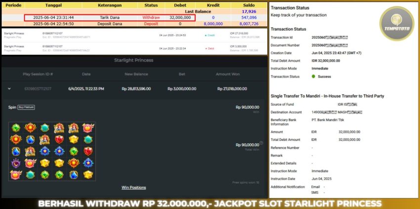 BUKTI JACKPOT TEMPOTOTO SLOT