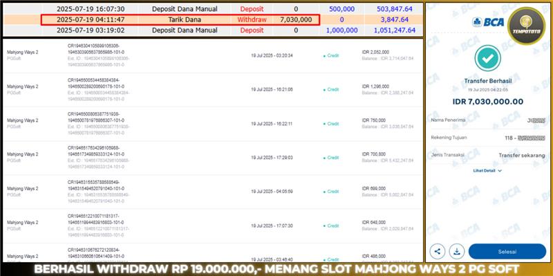 BUKTI JACKPOT TEMPOTOTO SLOT