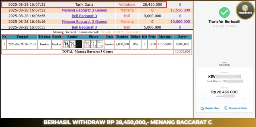 BUKTI JP CASINO TEMPOTOTO