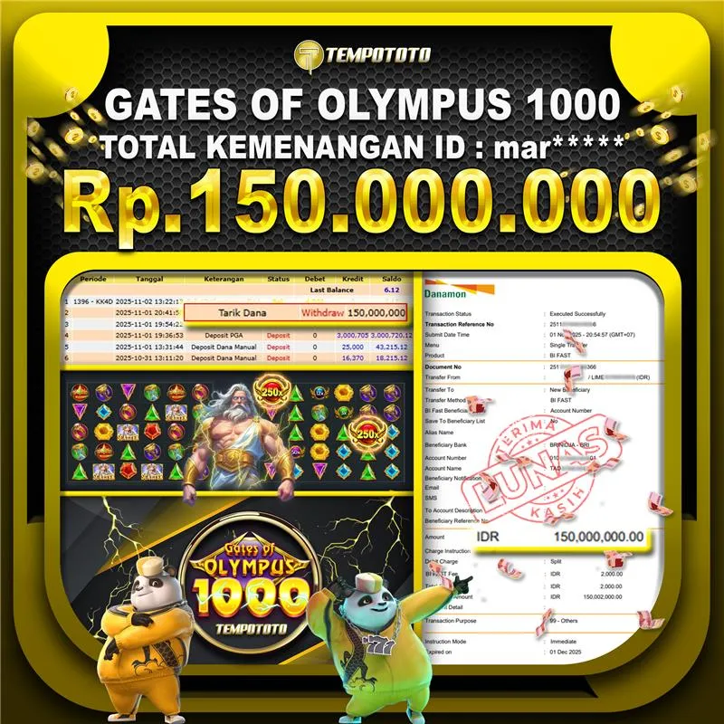 BUKTI JACKPOT TEMPOTOTO SLOT