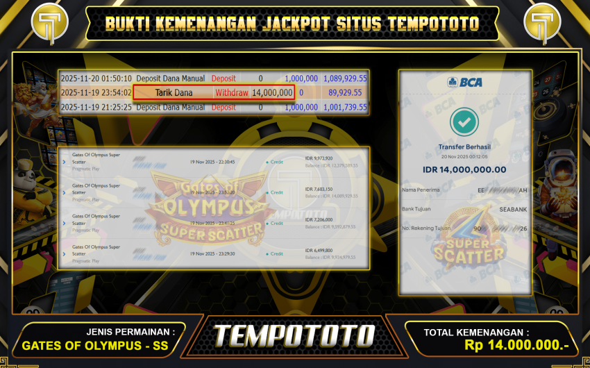 TEMPOTOTO KASIH 14 JUTA