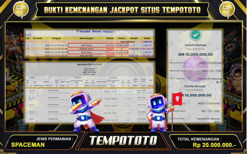 CUMAN TEMPOTOTO SPACEMAN GACOR