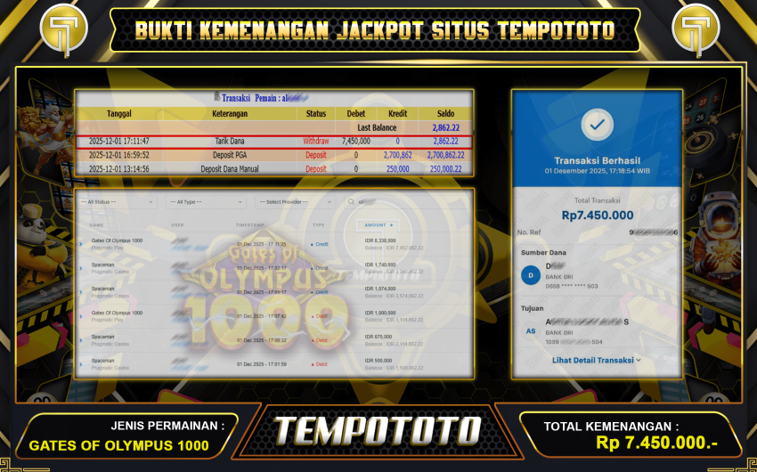 MEMBER JP DIBAYAR TEMPOTOTO