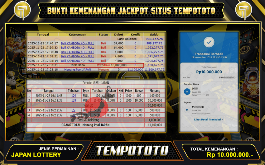 JACKPOT TOGEL JAPAN TEMPOTOTO