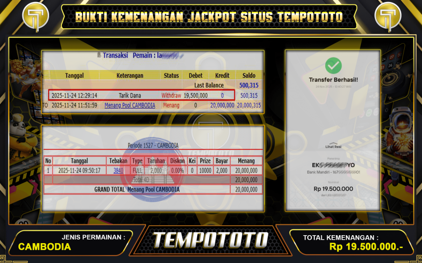 ANGKA CAMBODIA TEMBUS PAS