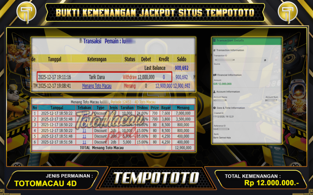 JACKPOT DI SITUS TEMPOTOTO