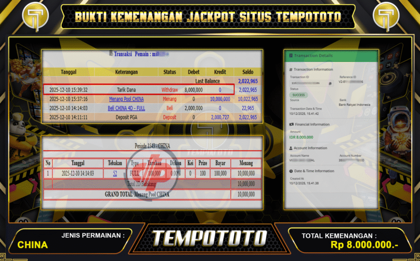 ANGKA CHINA TEMBUS CUAN