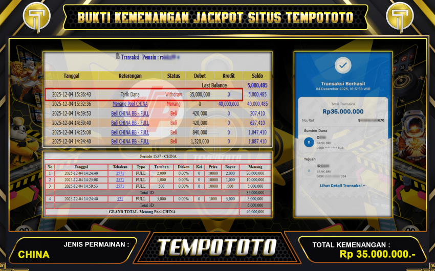 ANGKA CHINA JADI CUAN
