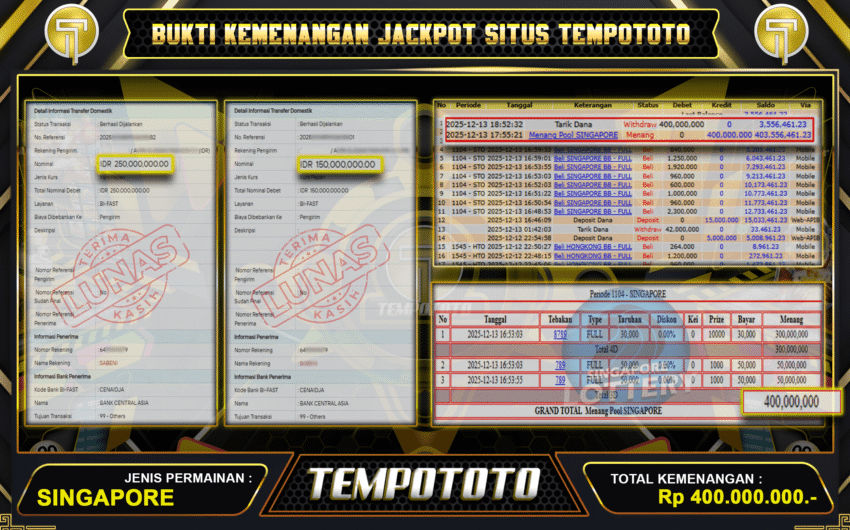 PECAH SINGAPORE 400JT CAIR