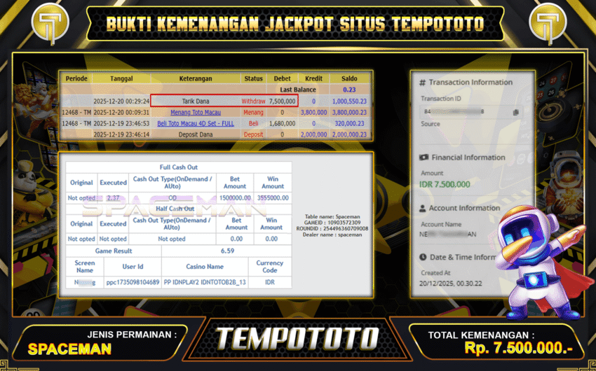GAME SPACEMAN DI TEMPOTOTO