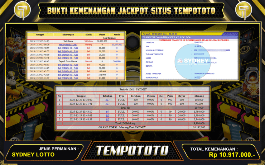 WIN SYDNEY LOTTO TEMPOTOTO