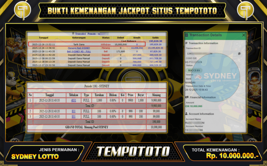 TEMBUS SYDNEY LOTTO TEMPOTOTO