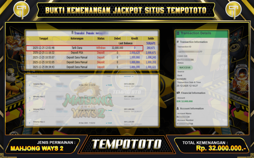 WITHDRAW LUNAS DI TEMPOTOTO