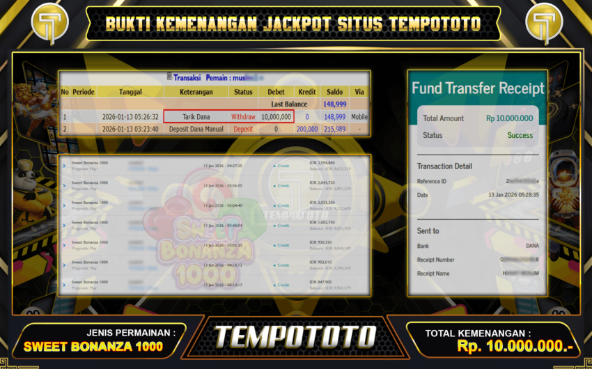 TIDAK KECEWA BONANZA TEMPOTOTO