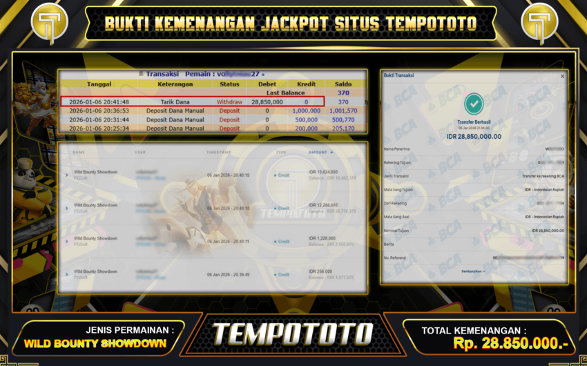 MENANG BOUNTY SHOWDOWN TEMPOTOTO